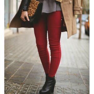 Burgundy Jeggings